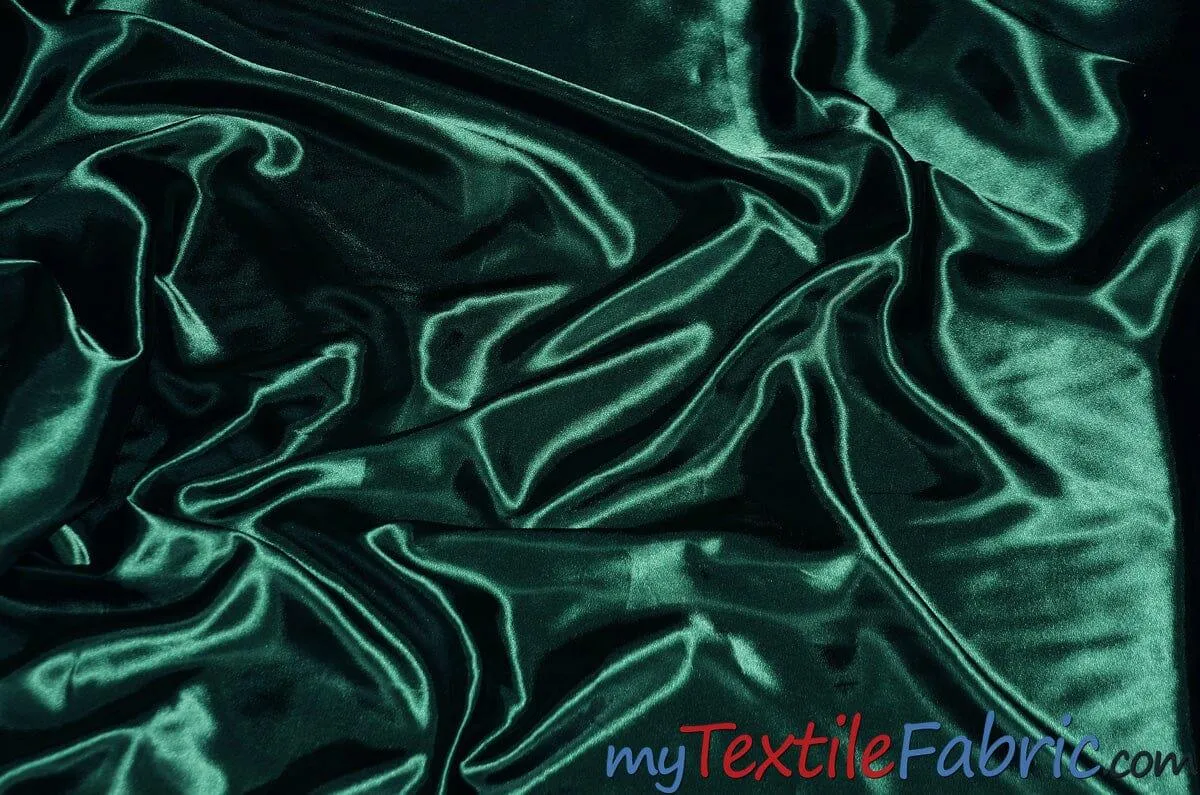 Stretch Charmeuse Satin Fabric | Soft Silky Satin Fabric | 96% Polyester 4% Spandex | Multiple Colors | Wholesale Bolt |