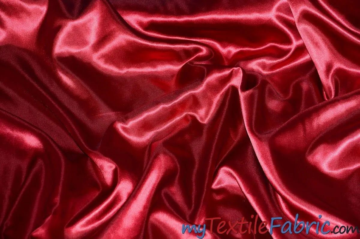 Stretch Charmeuse Satin Fabric | Soft Silky Satin Fabric | 96% Polyester 4% Spandex | Multiple Colors | Wholesale Bolt |