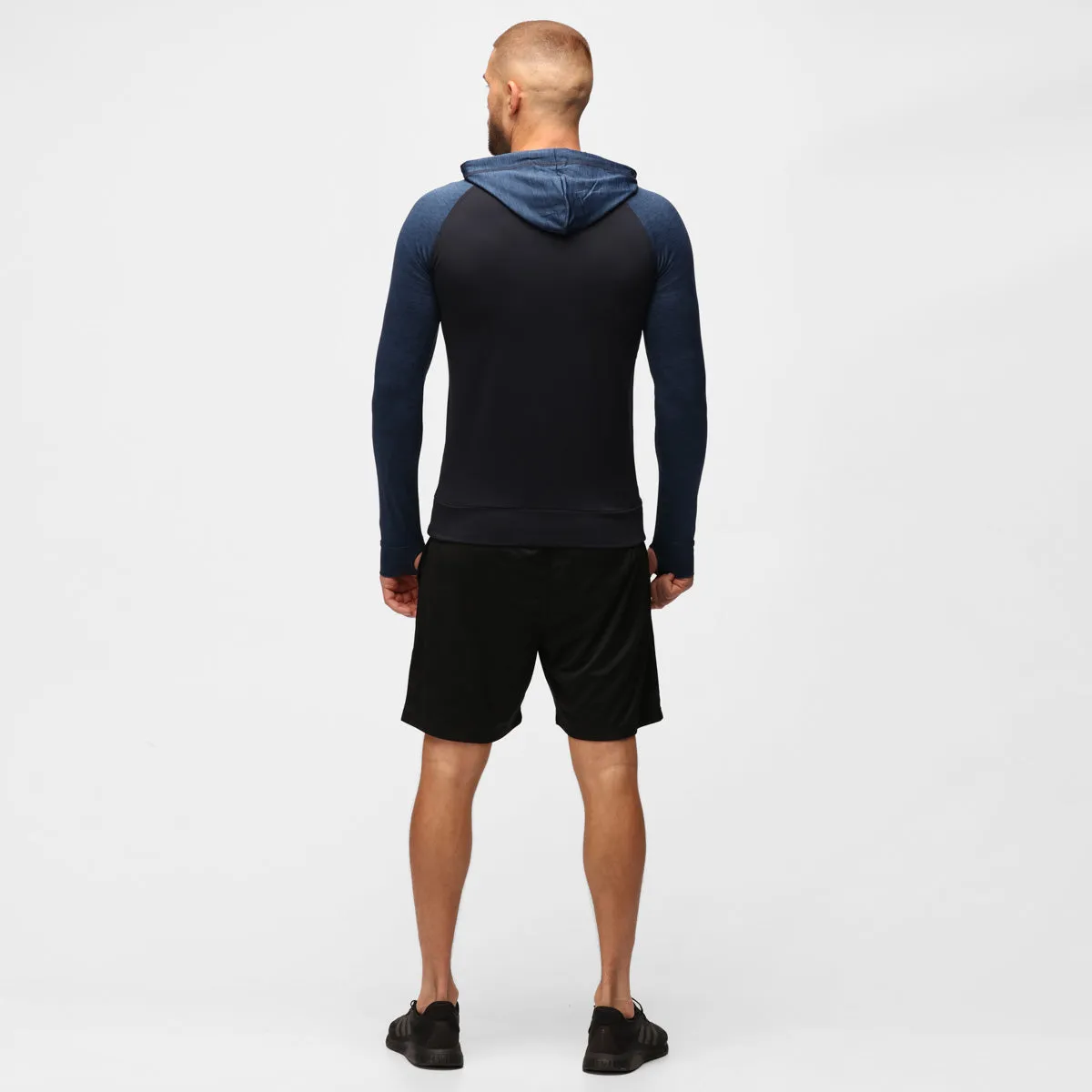 TKB Man Navy Melange Zipped Hoodie