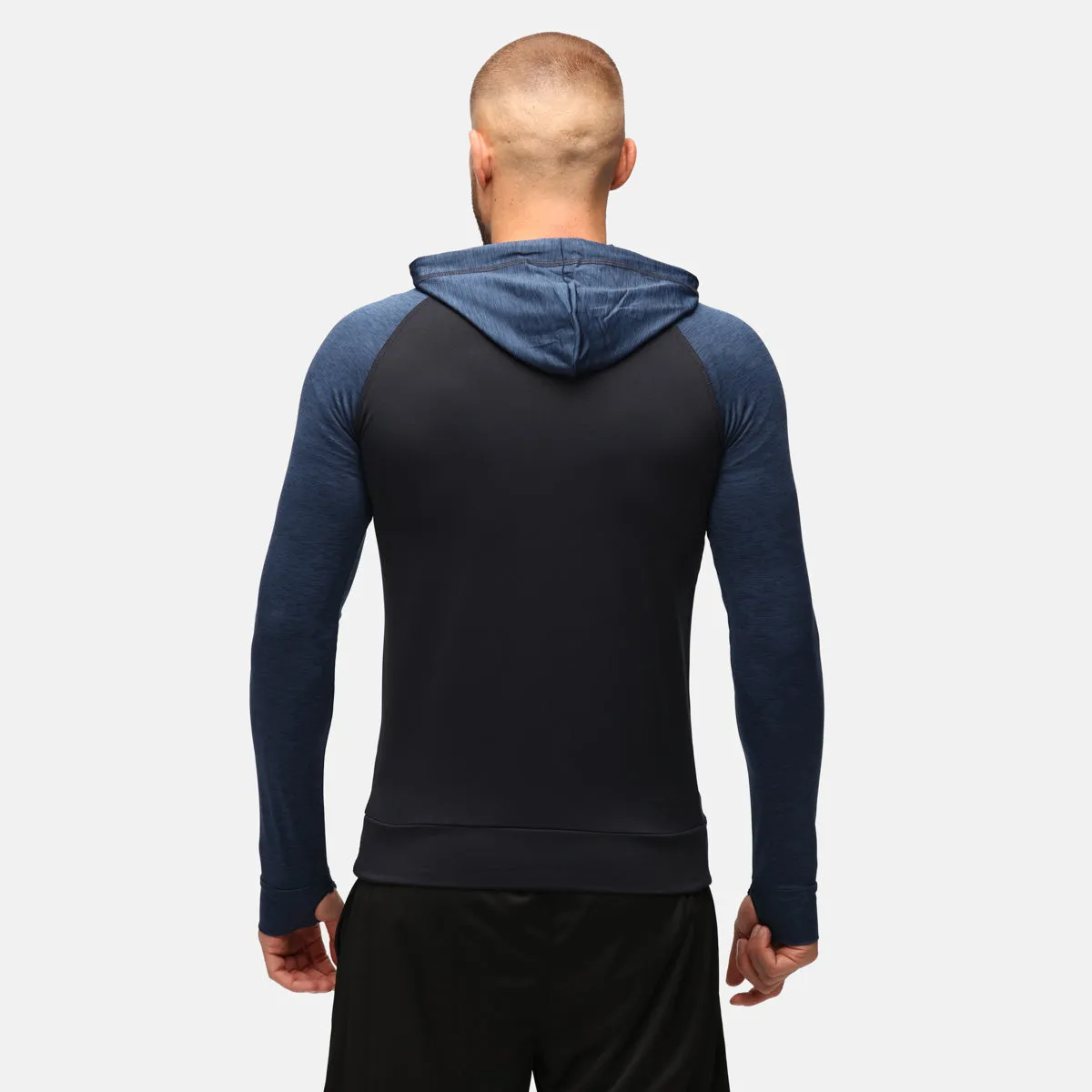 TKB Man Navy Melange Zipped Hoodie