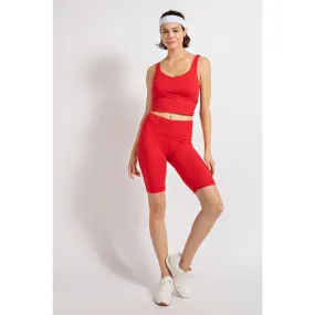 True Red Butter Yoga Biker Shorts