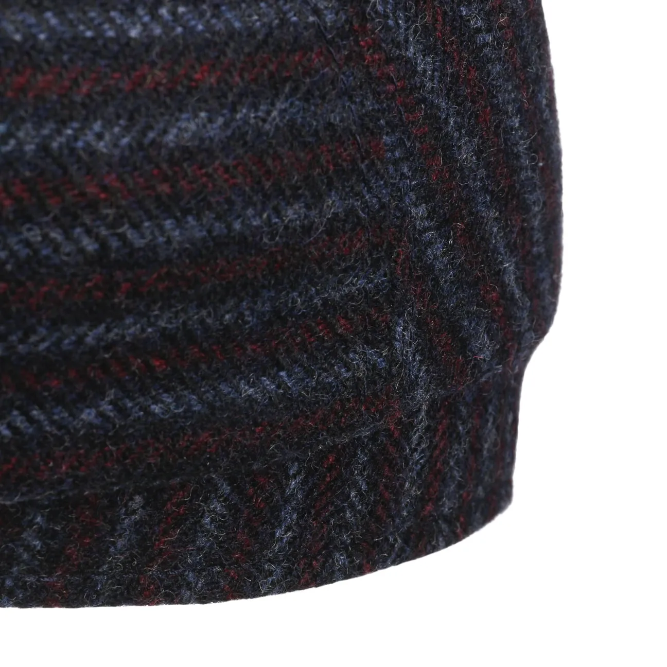 Woolen Stripe Driver Flat Cap by Stetson