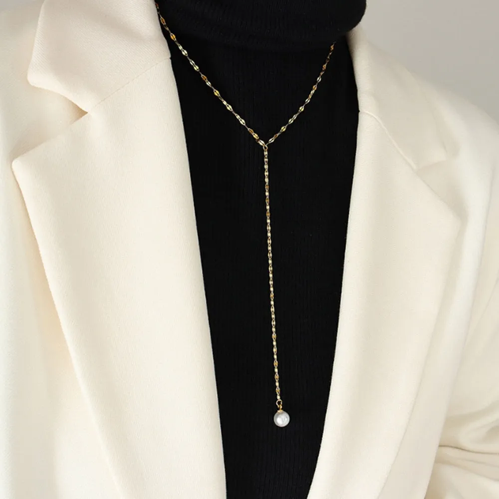 Y-Shaped Teardrop Necklace