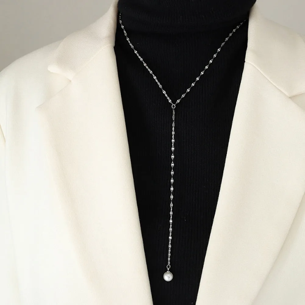 Y-Shaped Teardrop Necklace